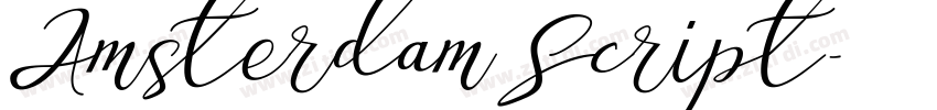 Amsterdam Script字体转换